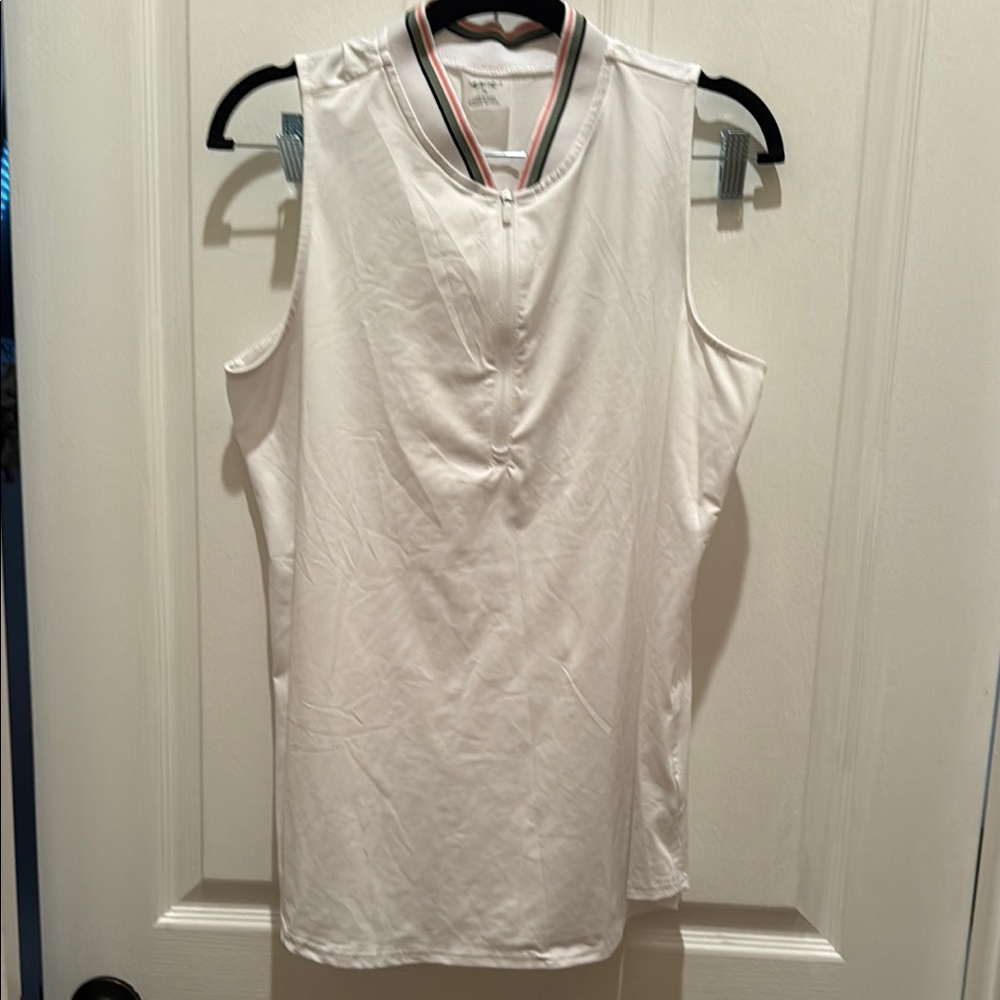 Jofit White Sleeveless Women's Top